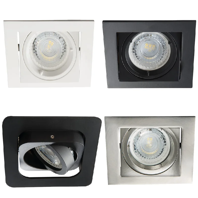 Kanlux ALREN Ceiling Recessed GU10 Spot Down Light Adjustable Tilt Lighting