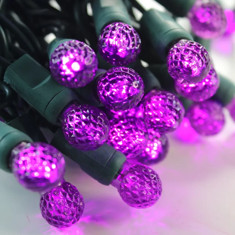 String Lights for Nursery Room Decor50-light G12 Purple LED Christmas Lights, 4" Spacing Green Wire String Lights for Nursery Room Decor50-light G12 Purple LED Christmas Lights, 4" Spacing Green Wire