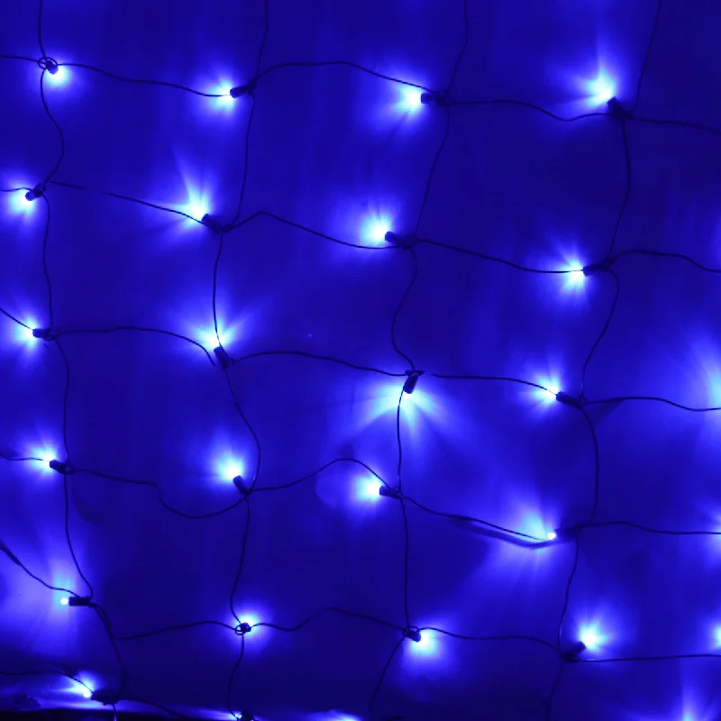 Solar - Powered String Lights for Energy - Saving Backyards100-light Blue 5mm LED Net Lights, Green Wire Solar - Powered String Lights for Energy - Saving Backyards100-light Blue 5mm LED Net Lights, Green Wire