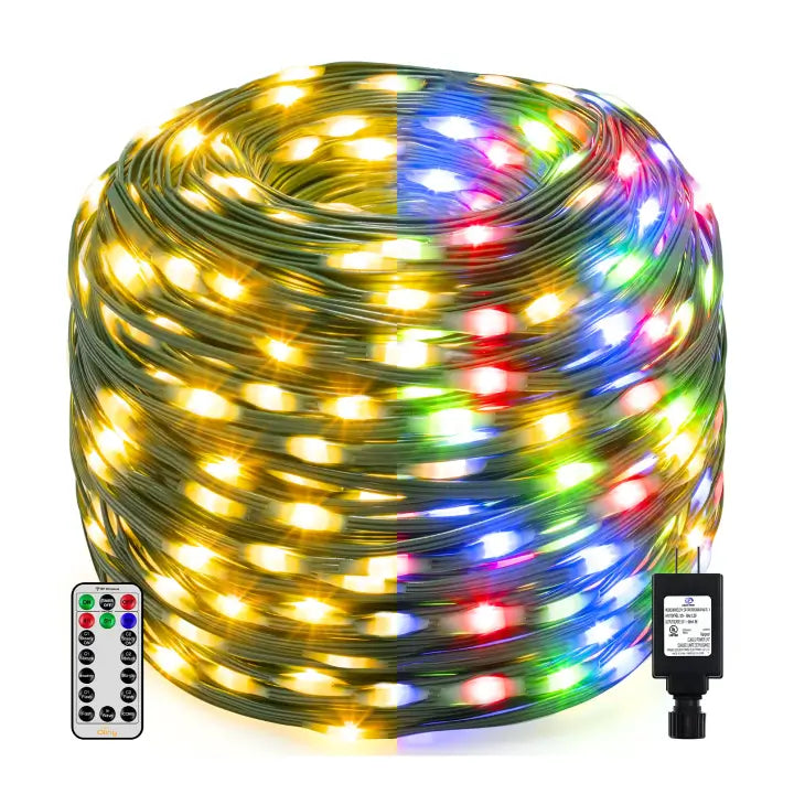 String Lights for Outdoor Dining AreasOllny 800 LED 262ft Warm White/Multicolor Christmas Lights (Green Wire, Plug in, 11 Modes) String Lights for Outdoor Dining AreasOllny 800 LED 262ft Warm White/Multicolor Christmas Lights (Green Wire, Plug in, 11 Modes)
