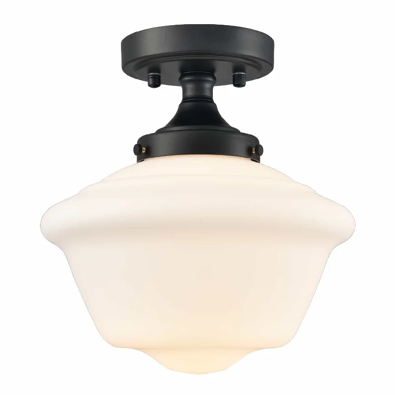 Industrial Lighting for Pharmaceutical ManufacturingBlack Schoolhouse Ceiling Light Fixture with Milk Glass Shade Industrial Lighting for Pharmaceutical ManufacturingBlack Schoolhouse Ceiling Light Fixture with Milk Glass Shade