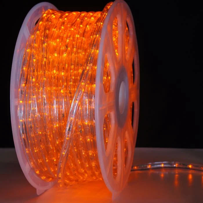 String Lights with Clear Bulbs for a Classic Look1/2" Orange LED Rope Lights