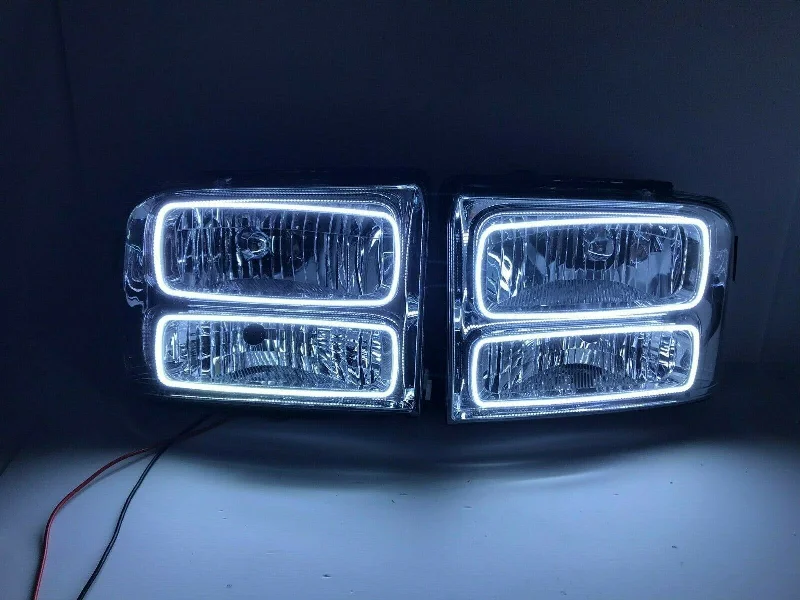 ORACLE 2005 FORD EXCURSION PRE-ASSEMBLED LED HALO HEADLIGHTS - CHROME SMD WHITE - CLEARANCE