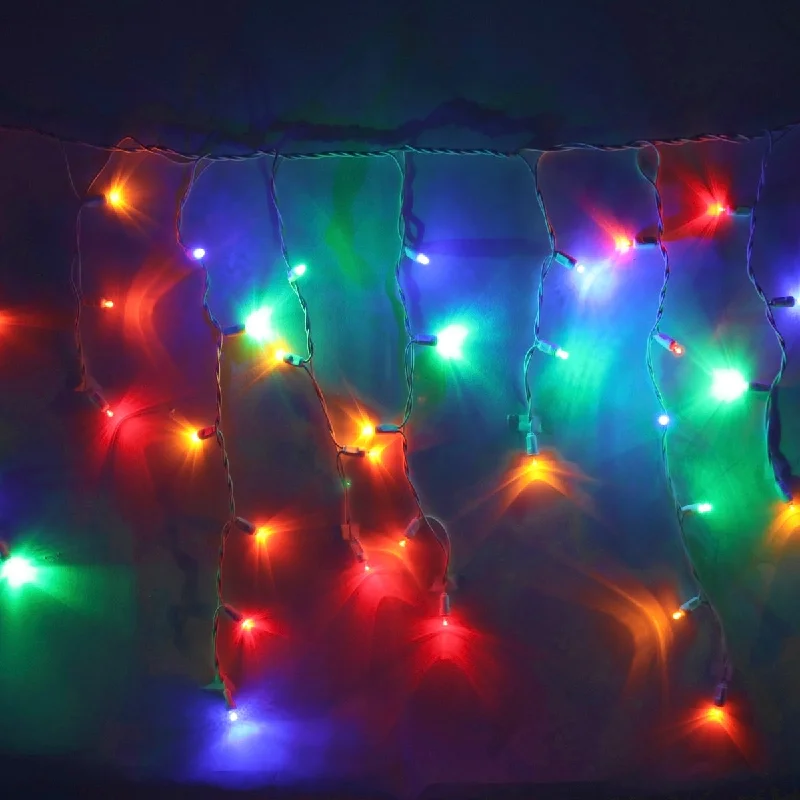 String Lights for Restaurant Outdoor Seating100-light Multicolor 5mm LED Icicle Lights, White Wire String Lights for Restaurant Outdoor Seating100-light Multicolor 5mm LED Icicle Lights, White Wire