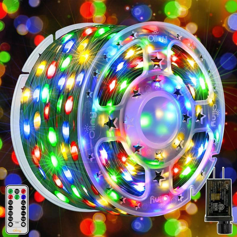 String Lights for Wedding ReceptionsOllny 600 LED 198ft Multicolor IP67 Waterproof Christmas Lights (Green Wire, Plug in, 8 Modes) String Lights for Wedding ReceptionsOllny 600 LED 198ft Multicolor IP67 Waterproof Christmas Lights (Green Wire, Plug in, 8 Modes)