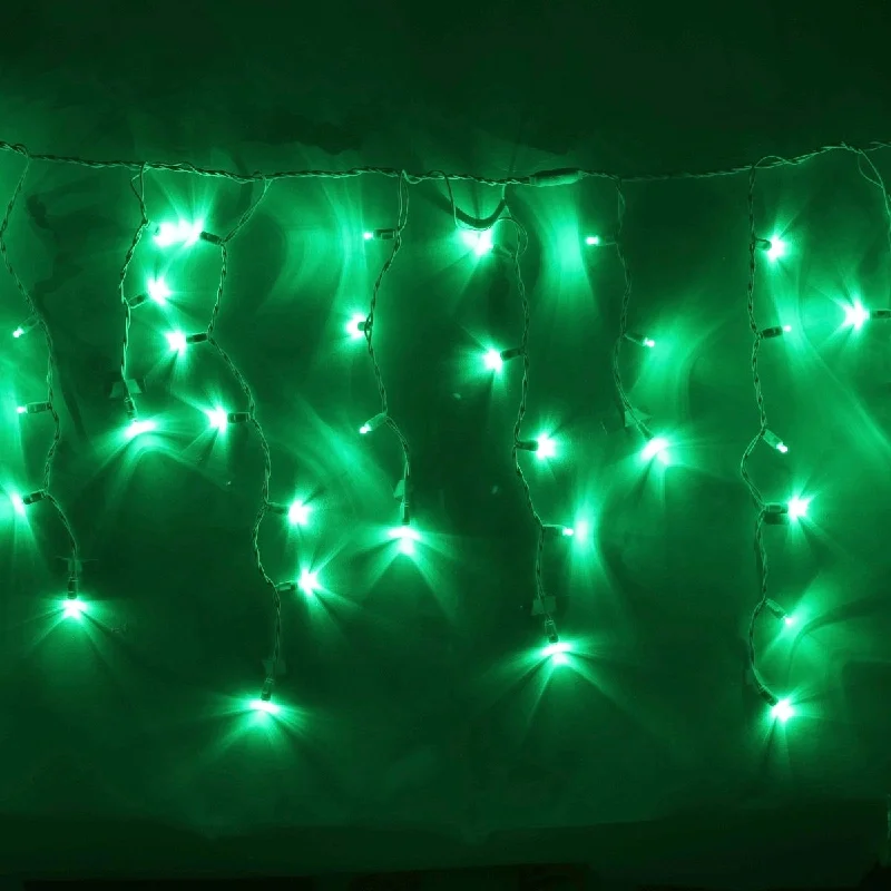 LED String Lights with Warm White Glow100-light Green 5mm LED Icicle Lights, White Wire LED String Lights with Warm White Glow100-light Green 5mm LED Icicle Lights, White Wire