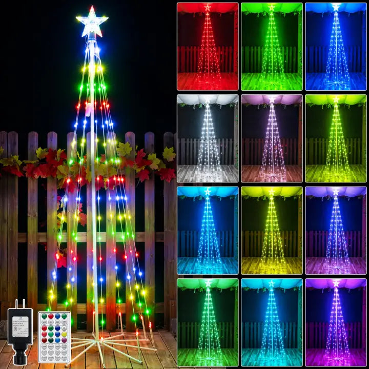 Twinkling String Lights for a Magical AtmosphereOllny 170 Led 6ft-High RGB Christmas Tree Lights For Light Show (12 Colors, 22 Modes, IP65 Waterproof, Clear Wire, Plug In) Twinkling String Lights for a Magical AtmosphereOllny 170 Led 6ft-High RGB Christmas Tree Lights For Light Show (12 Colors, 22 Modes, IP65 Waterproof, Clear Wire, Plug In)
