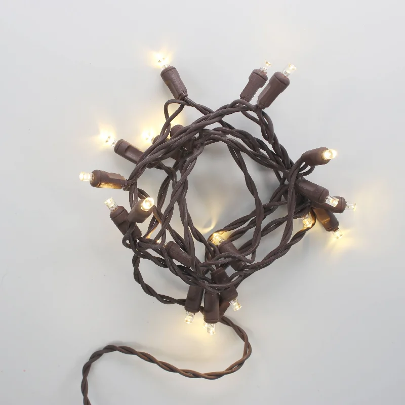 Waterproof String Lights for Patio Decor20-light Warm White LED Craft Lights, Brown Wire Waterproof String Lights for Patio Decor20-light Warm White LED Craft Lights, Brown Wire