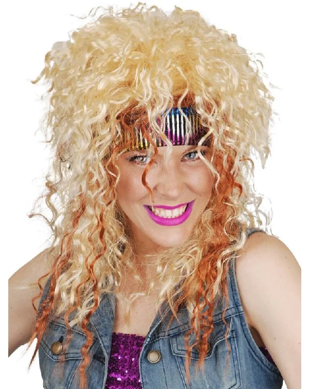 80s Rocker Blonde Wig