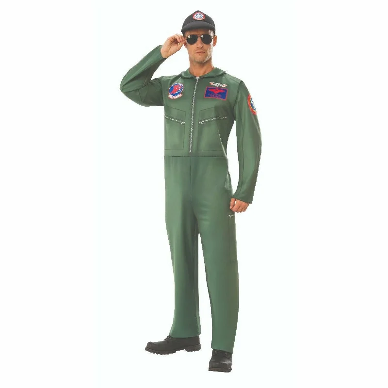 Mens Adult Top Gun Jumpsuit Costume