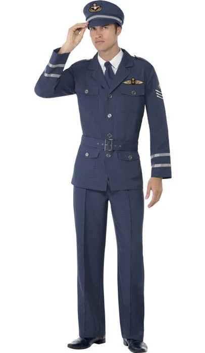 Air Force Captain Mens Pilot Uniform Costume