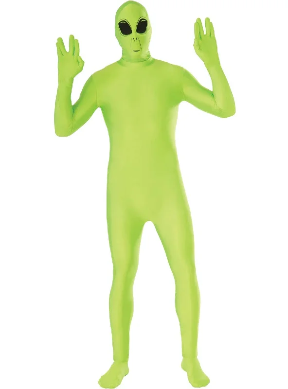 Alien Print Mens Plus Size Skin Suit Costume