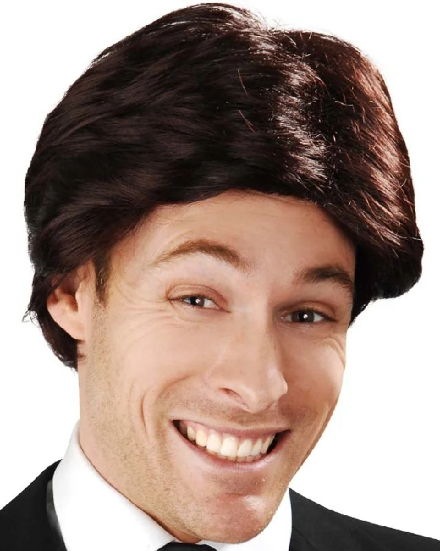 90s Anchorman Brown Wig