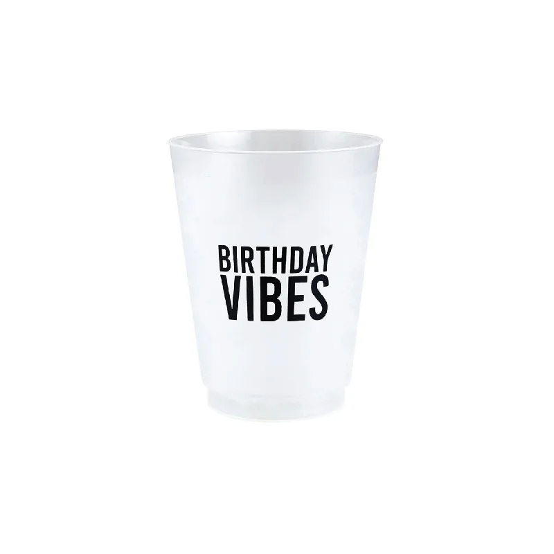 Birthday Vibes Frosted Plastic Cups 8ct