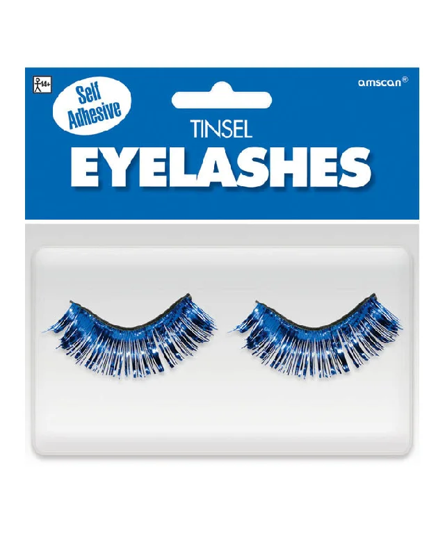 Blue Tinsel Eyelashes