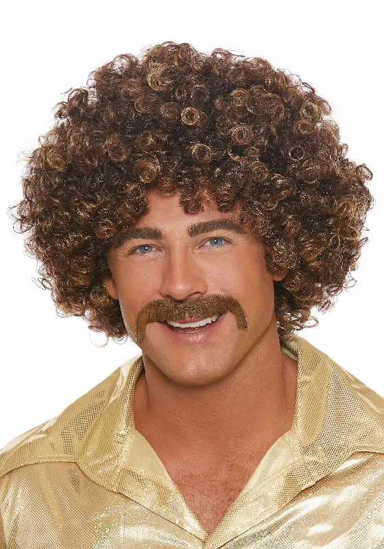 Brown Disco Adult Wig