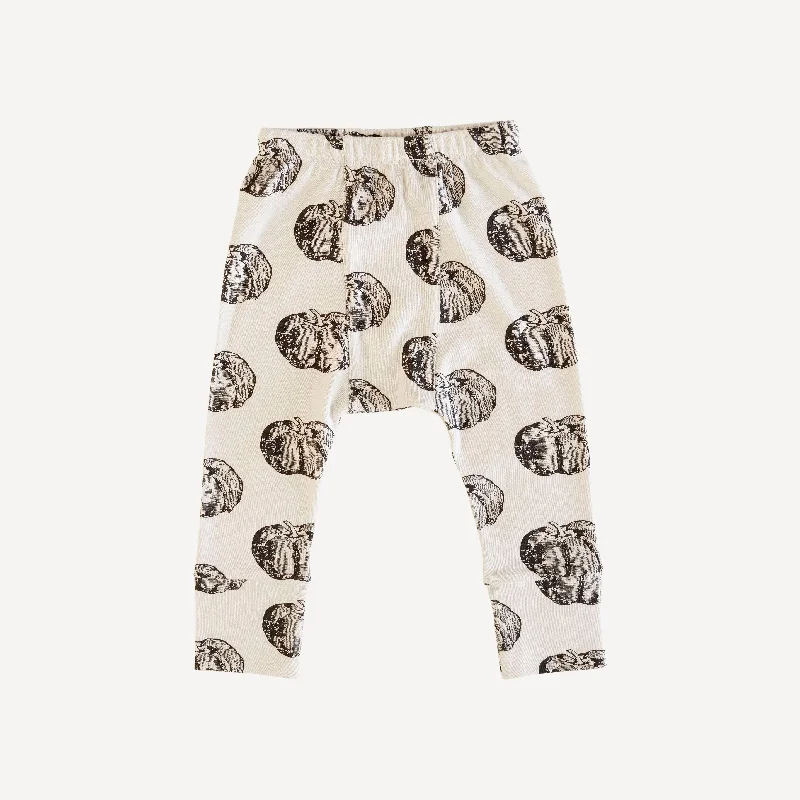 classic panda pant | black harvest pumpkin | organic cotton interlock