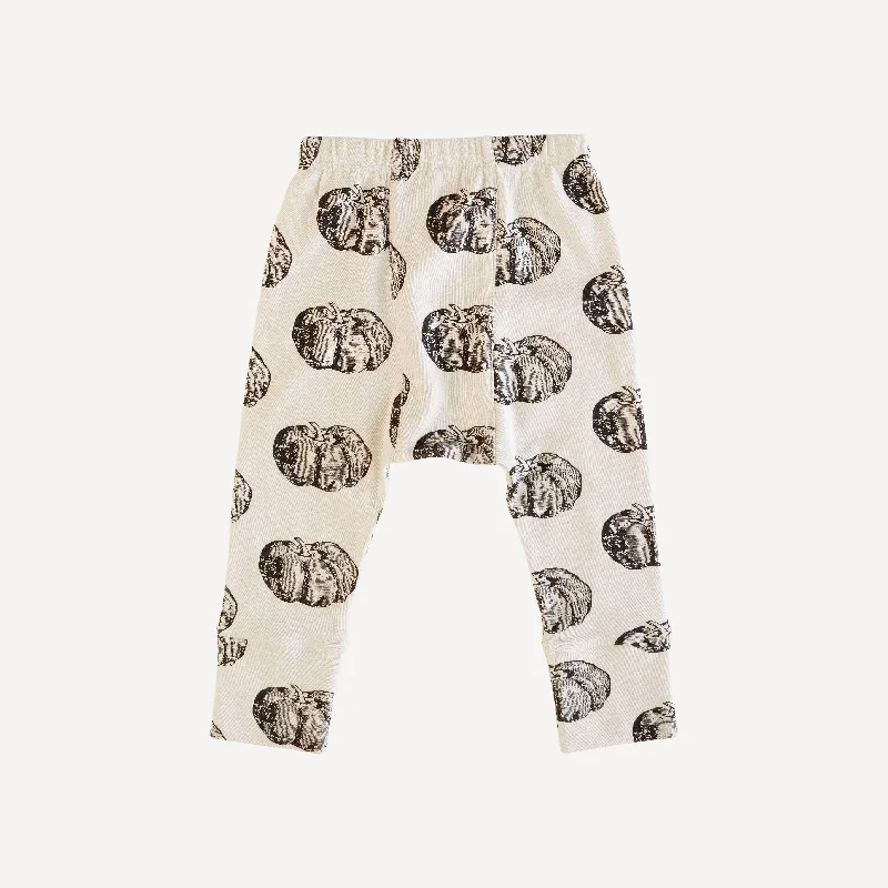 classic panda pant | black harvest pumpkin | organic cotton interlock