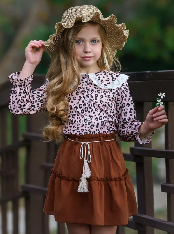 Rodeo Diva Leopard Top and Skirt Set