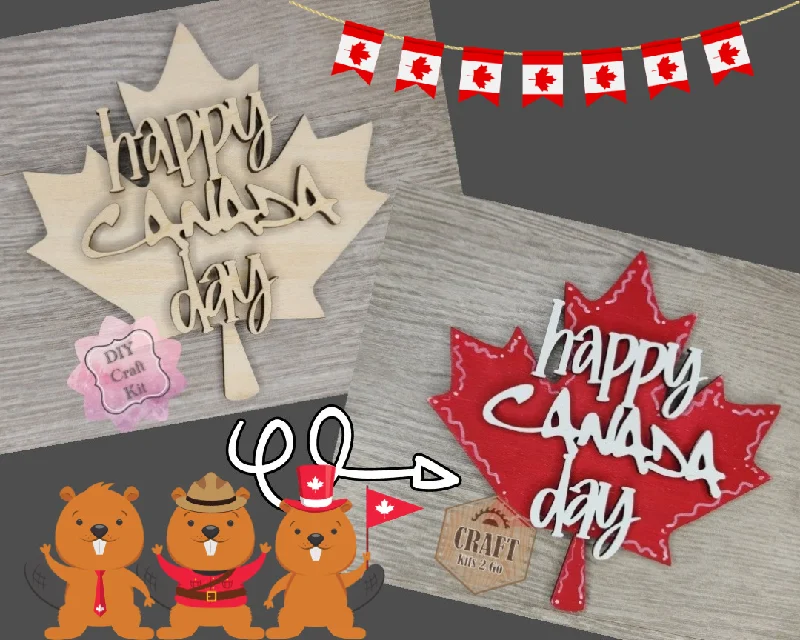 Canada Day | July 1st | True North | Canada Decor | Canadian | Canada Crafts | DIY Craft Kits | Paint Party Supplies | #3404