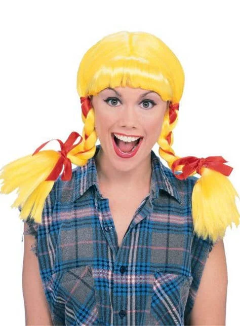 Country Girl Womens Yellow Costume Wig