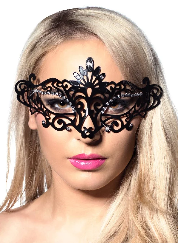 Cut Out Black Plastic Masquerade Mask