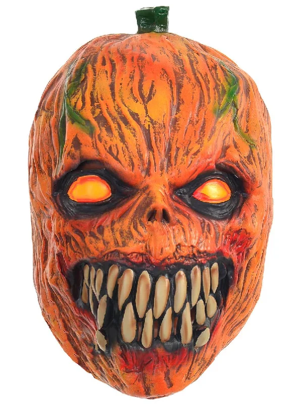 Deluxe Evil Pumpkin Face Mask Halloween Costume Accessory