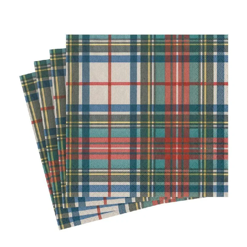 Dress Stewart Tartan Paper Luncheon Napkins - 20 Per Package