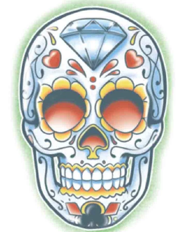 El Jugador Day of the Dead Temporary Tattoo