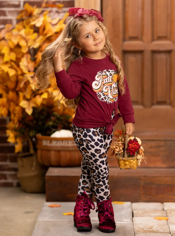 Fall Vibes Leopard Legging Set