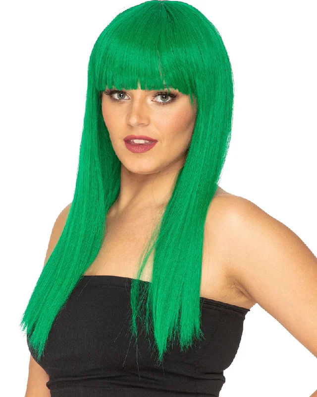 Fashion Deluxe Emerald Green Long Wig