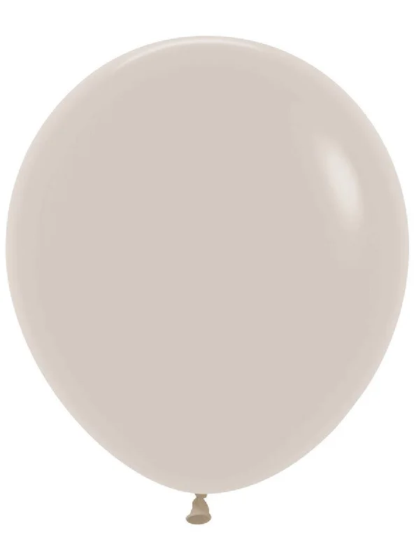 Fashion White Sand 6 Pack 45cm Latex Balloons