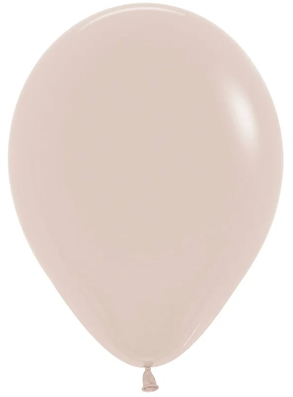 Fashion White Sand Single Small 12cm Air Fill Latex Balloon