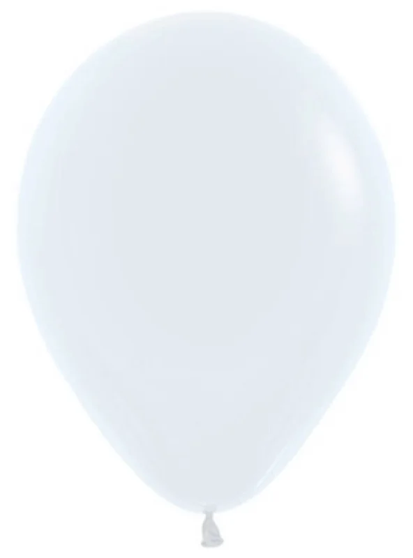 Fashion White Single Small 12cm Air Fill Latex Balloon