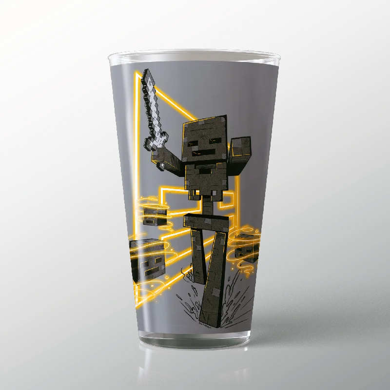 Minecraft Wither Skeleton 17 oz Pint Glass