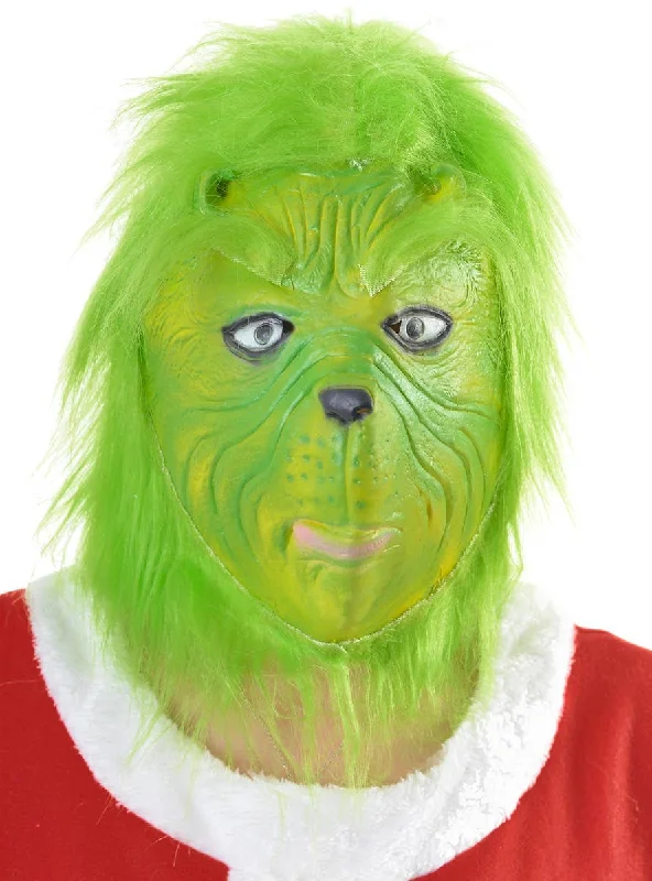 Deluxe Full Head Green Grinch Christmas Costume Mask