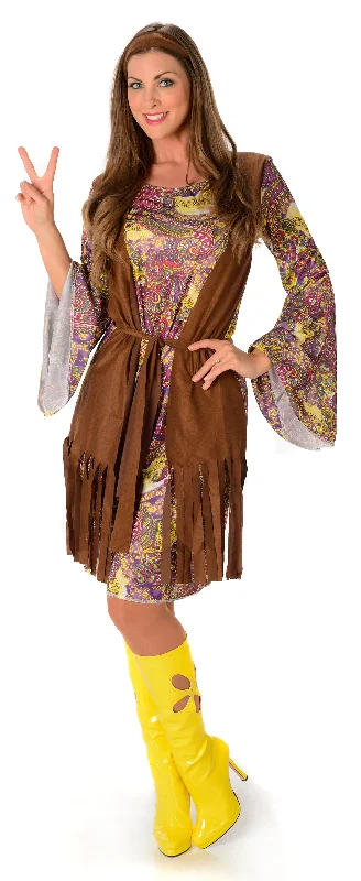 Funky Hippie Ladies Costume 60s Fancy Dress