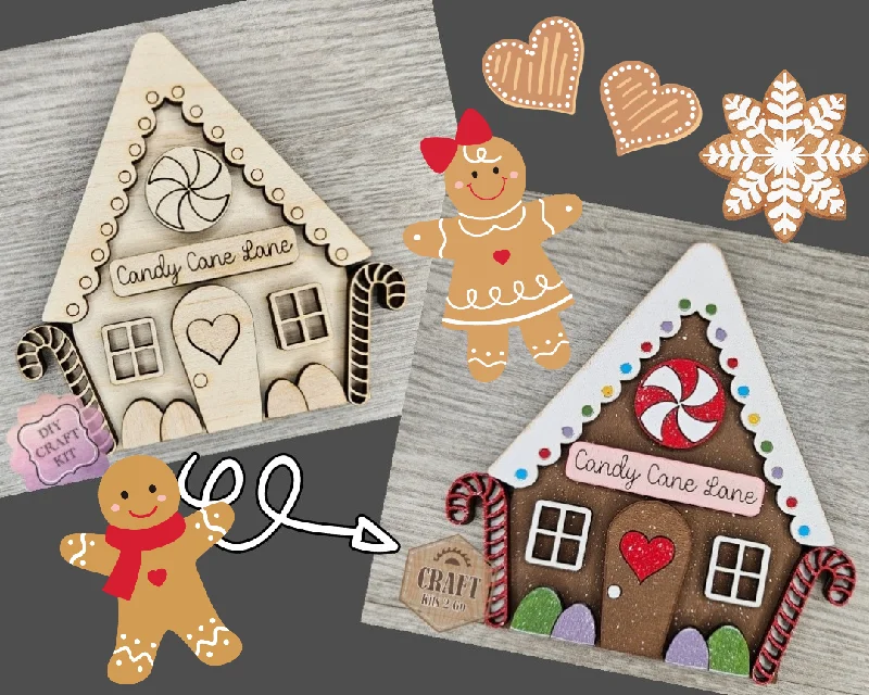 Gingerbread House | Christmas Crafts | Holiday Activities | Christmas Décor | DIY Craft Kits | Paint Party Supplies | #4377