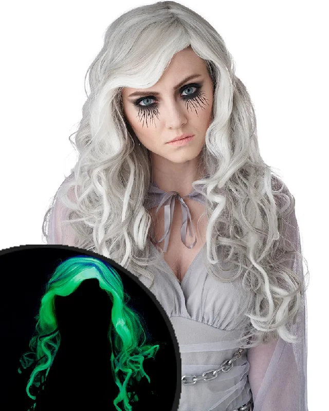 Glow in the Dark Ghost Adult Halloween Wig