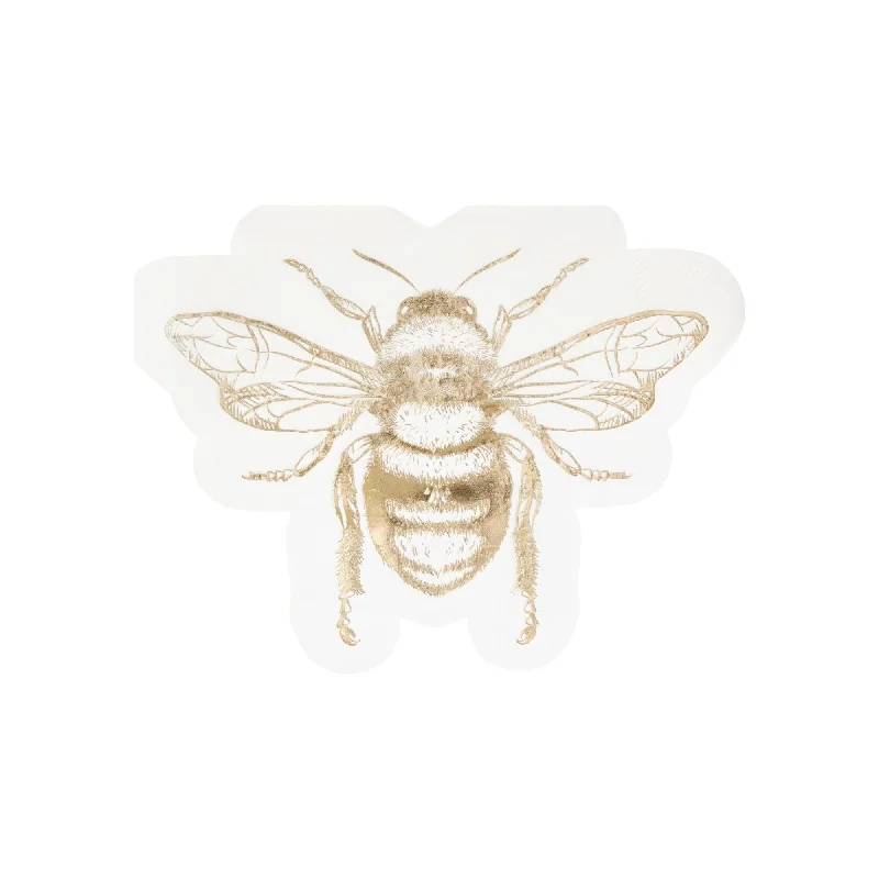 Gold Bumble Bee Dessert Napkins 20ct