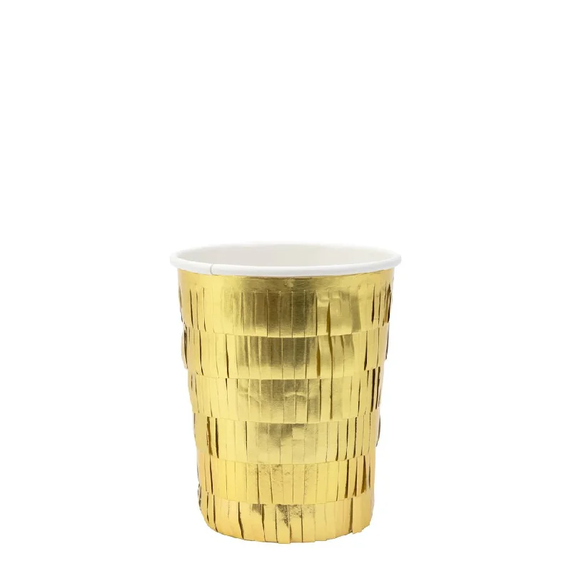 Gold Fringe Party Cups