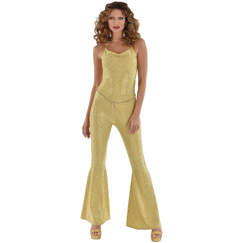 Gold Metallic Disco Jumpsuit