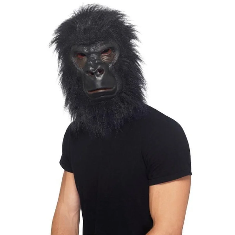 Gorilla Mask Black With Hair