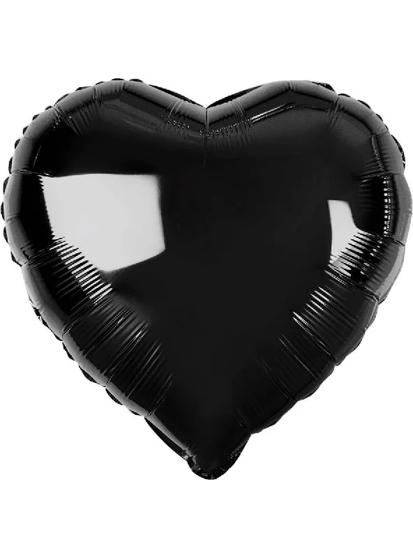 Heart Shaped Black 45cm Foil Balloon