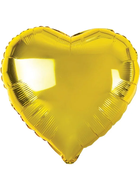 Heart Shaped Metallic Gold 45cm Foil Balloon