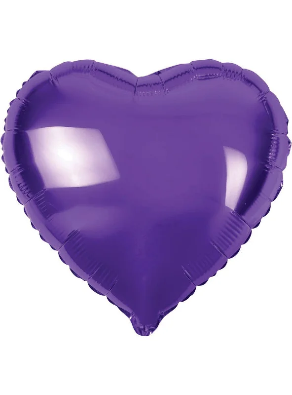 Heart Shaped Purple 45cm Foil Balloon