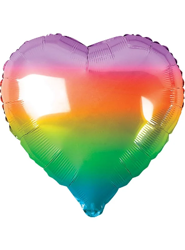 Heart Shaped Rainbow 45cm Foil Balloon