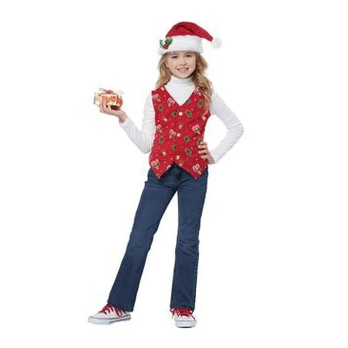 Holiday Vest Child Costume (Red)