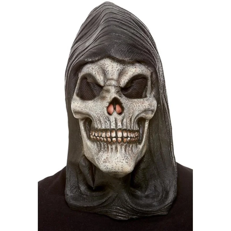 Hooded Skeleton Latex Mask