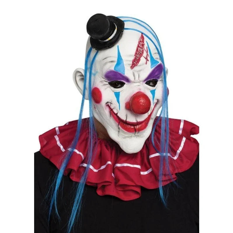 Horror Clown Mask Blue And White